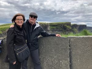 Lamar and Rita in front of Cliffs of Moher
